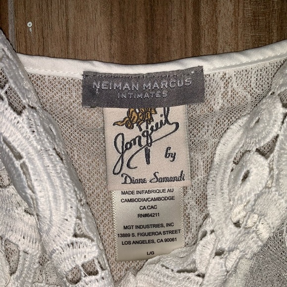 JONQUIL by DIANE SAMANDI VINTAGE GOWN WHITE WITH INTRICATE LACEWORK Large - Picture 3 of 3